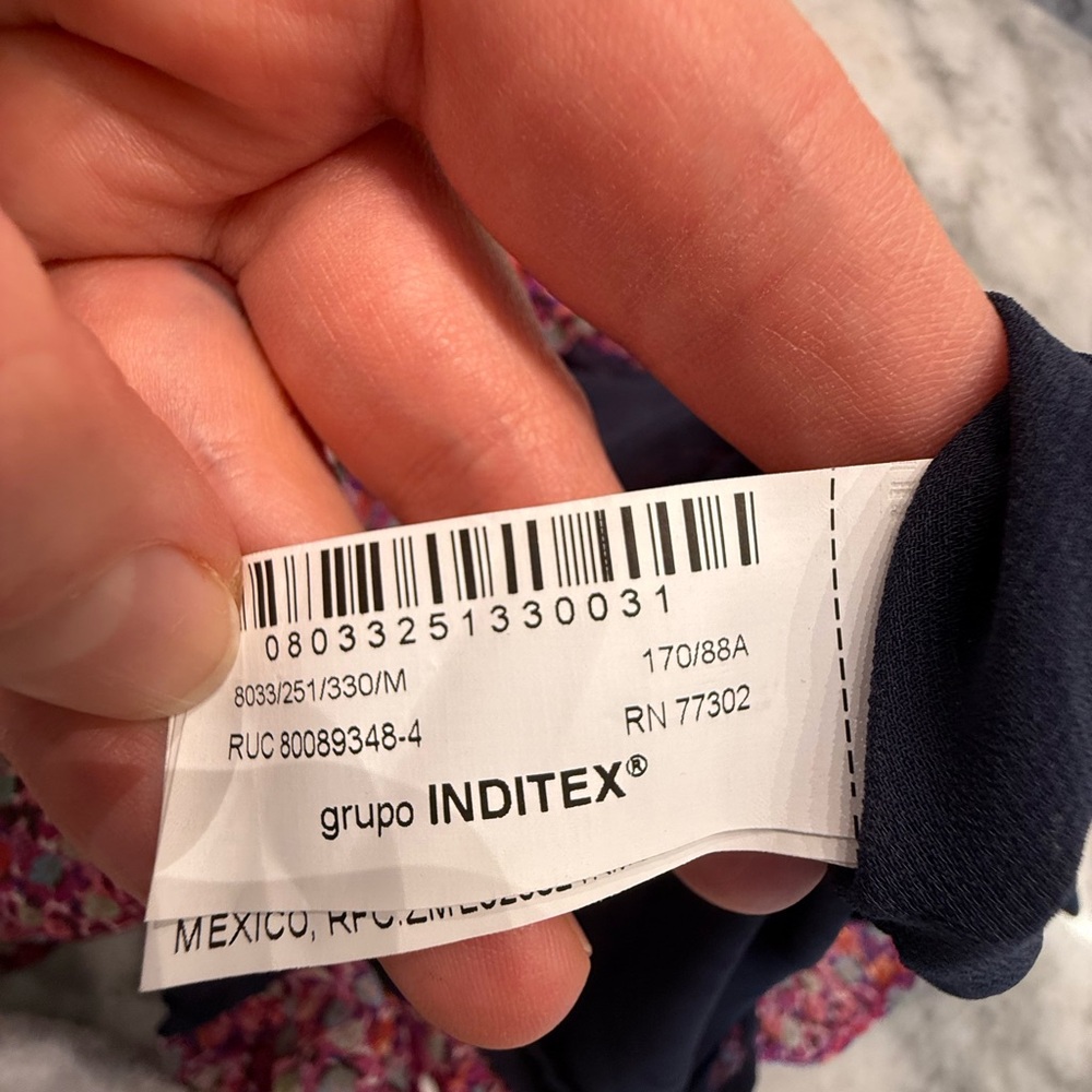 ZARA Floral Tie Waist Mini Dress Pink Multicolor Romantic - Picture 9 of 10